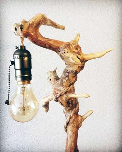 driftwood art lamps
