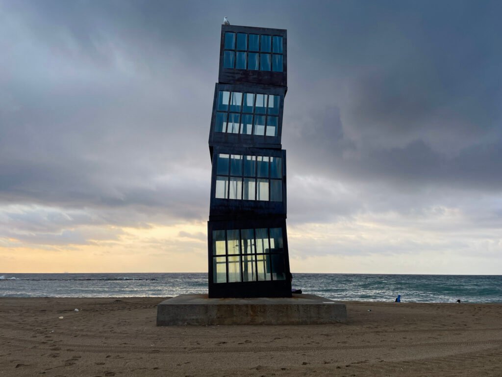 public beach art in barcelona