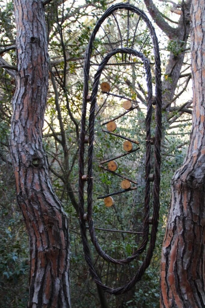 ephemeral art in catalan forest