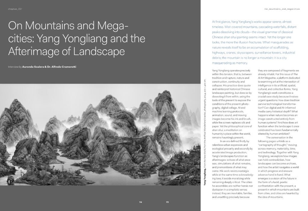 AI magazine On Mountains and Mega-Cities Yang Yongliang