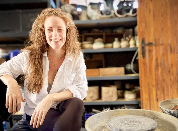 studio portrait of Amelia Johannsen founder of artist-run project FrikiFish in Barcelona