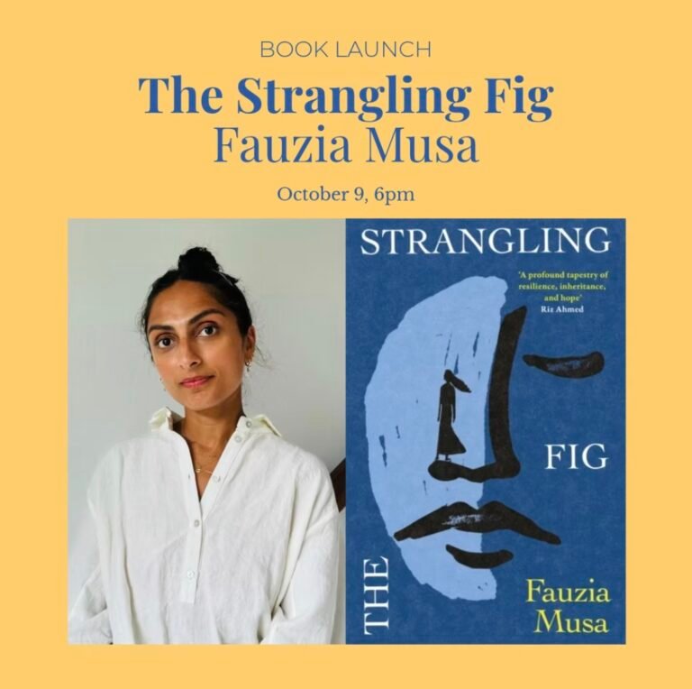 In conversation with author Fauzia Musa, 9th October, 6pm Backstory English Bookshop